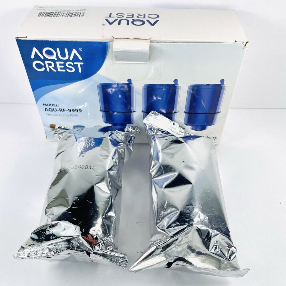 2 AQUA CREST Water Filter Cartridges AQU-RF-9999 For PUR Faucet New Sealed